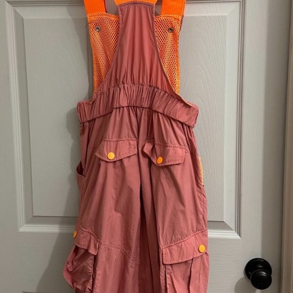 NWT free people pink and orange overalls - Picture 9 of 15